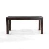 Modern Farmhouse 63-inch Solid Wood Dining Table in Rustic Dark Brown Finish