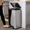 13-Gallon Kitchen Trash Can with Step Lid in Stainless Steel Finish